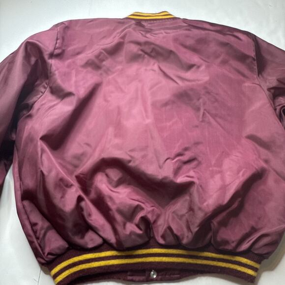 Vtg Birdie Satin Jacket Men Sz XL MMAA Basketball 1982 Runner Up Maroon MN - Picture 13 of 14